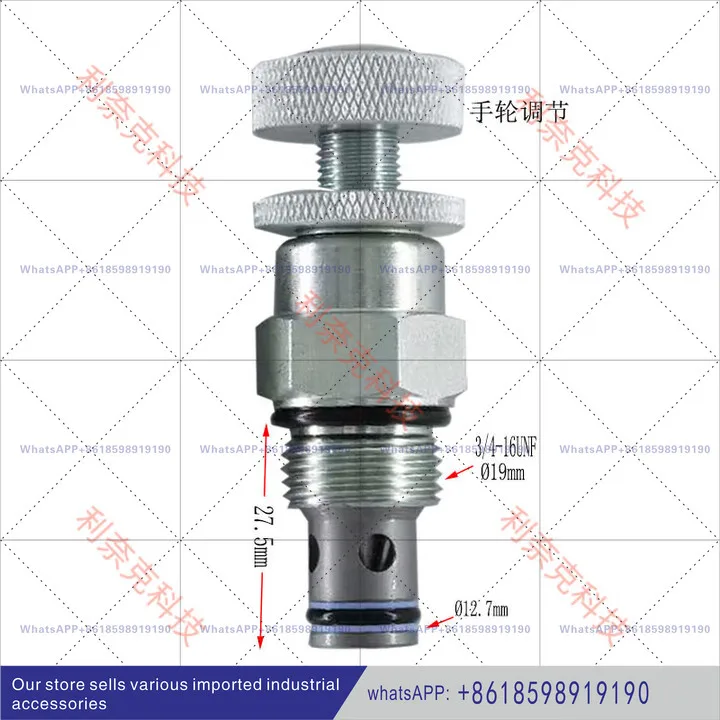 LNV2 08 threaded cartridge flow adjustment, cut-off, manual adjustment speed valve LF08 with handwheel adjustment