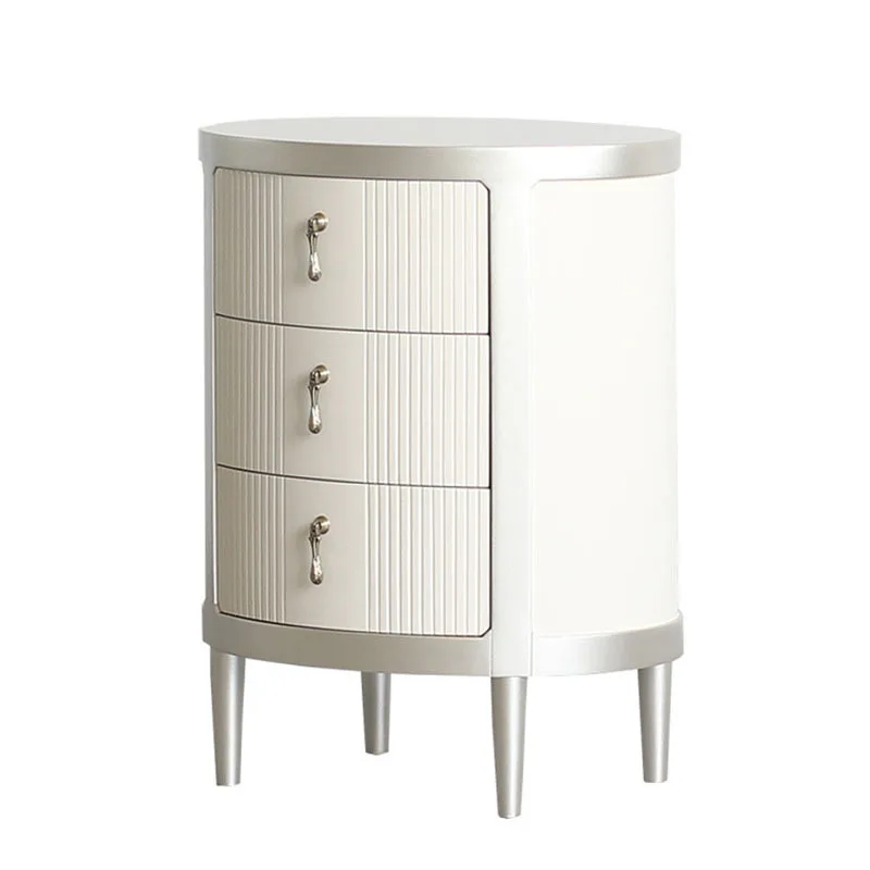 American light luxury furniture neoclassical birch European bedroom bedside table storage cabinet furniture