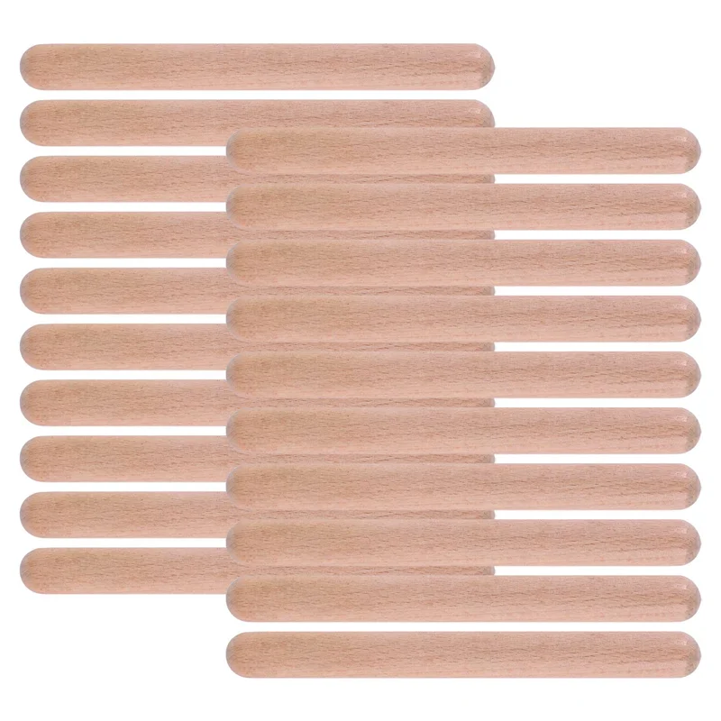 A60F-20Pieces 8 Inch Kids Rhythm Sticks Music Lummi Sticks Classical Wood Claves Musical Percussion Instrument Musical Sticks