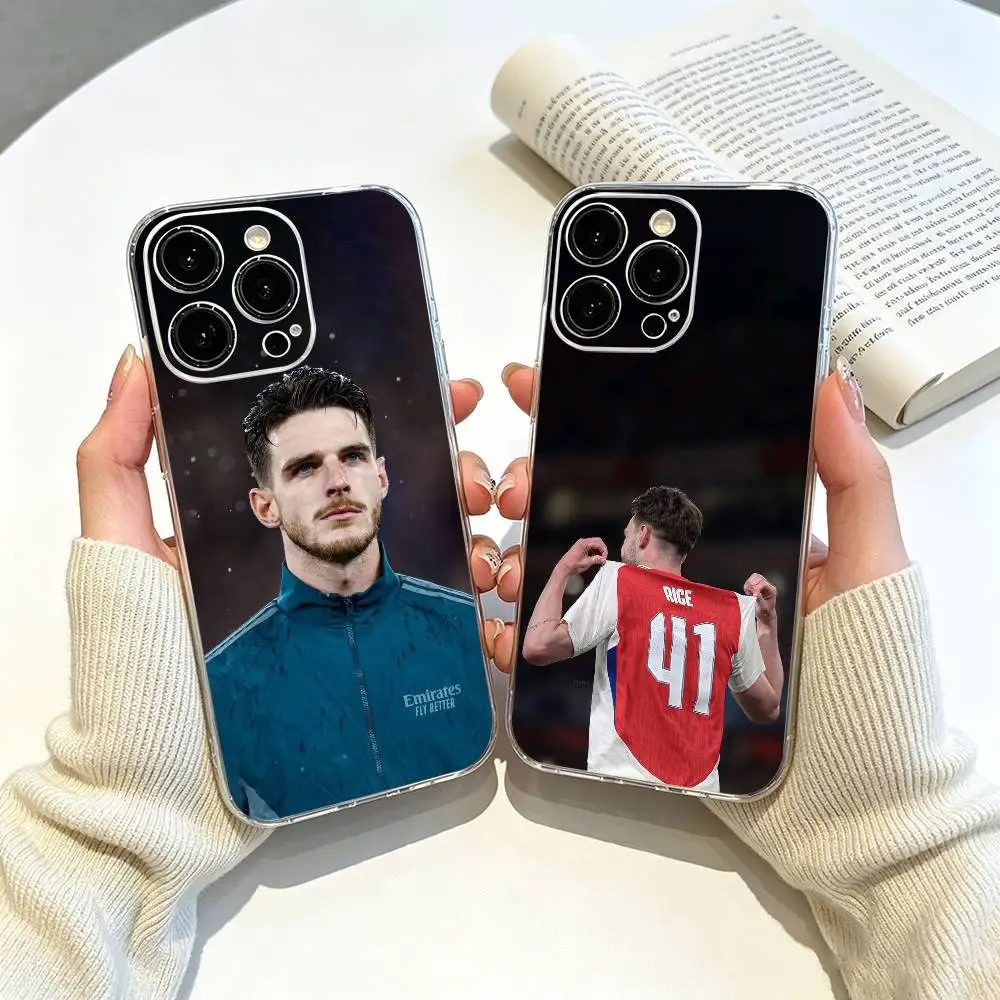 

Football Star D-Declan R-Rice Phone Case For iPhone17,16,15,14,13,12,Pro Max,16/15/14 Plus XS Soft Silicone Transparent Cover
