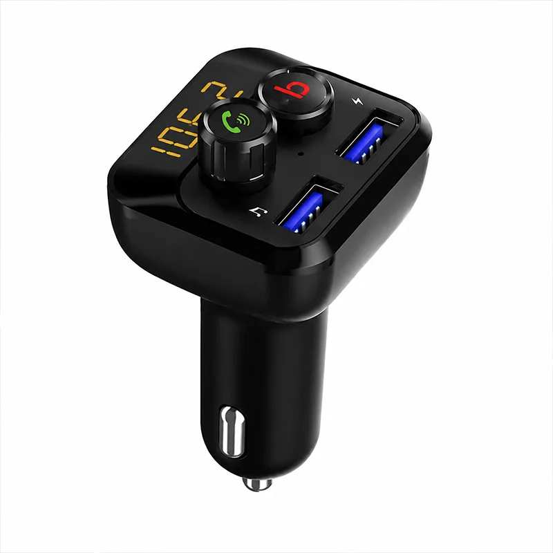 4-in-1 FM-zender Bluetooth autolader snel | Bluetooth handsfree-functie, 2 USB-poorten