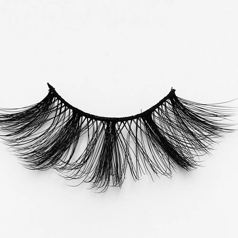 Cílios Postiços para Mulheres, Wispies Fluffy, Criss-Cross Eye Lash Extension, Ferramentas de Maquiagem, 5D Mink Hair, Fashion, 25mm