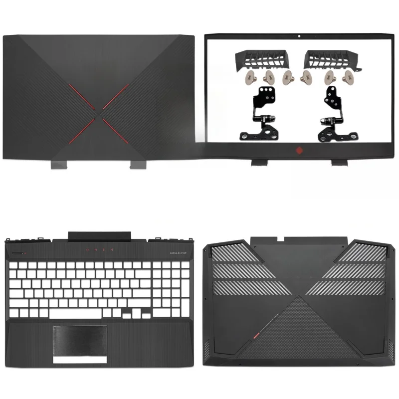 Nuevo para HP Omen 15 DC 15 DC1060TX TPN Q211: Cubierta Trasera LCD, Bisel, Reposamanos y Carcasa Inferior de Repuesto para Reparación de Laptops