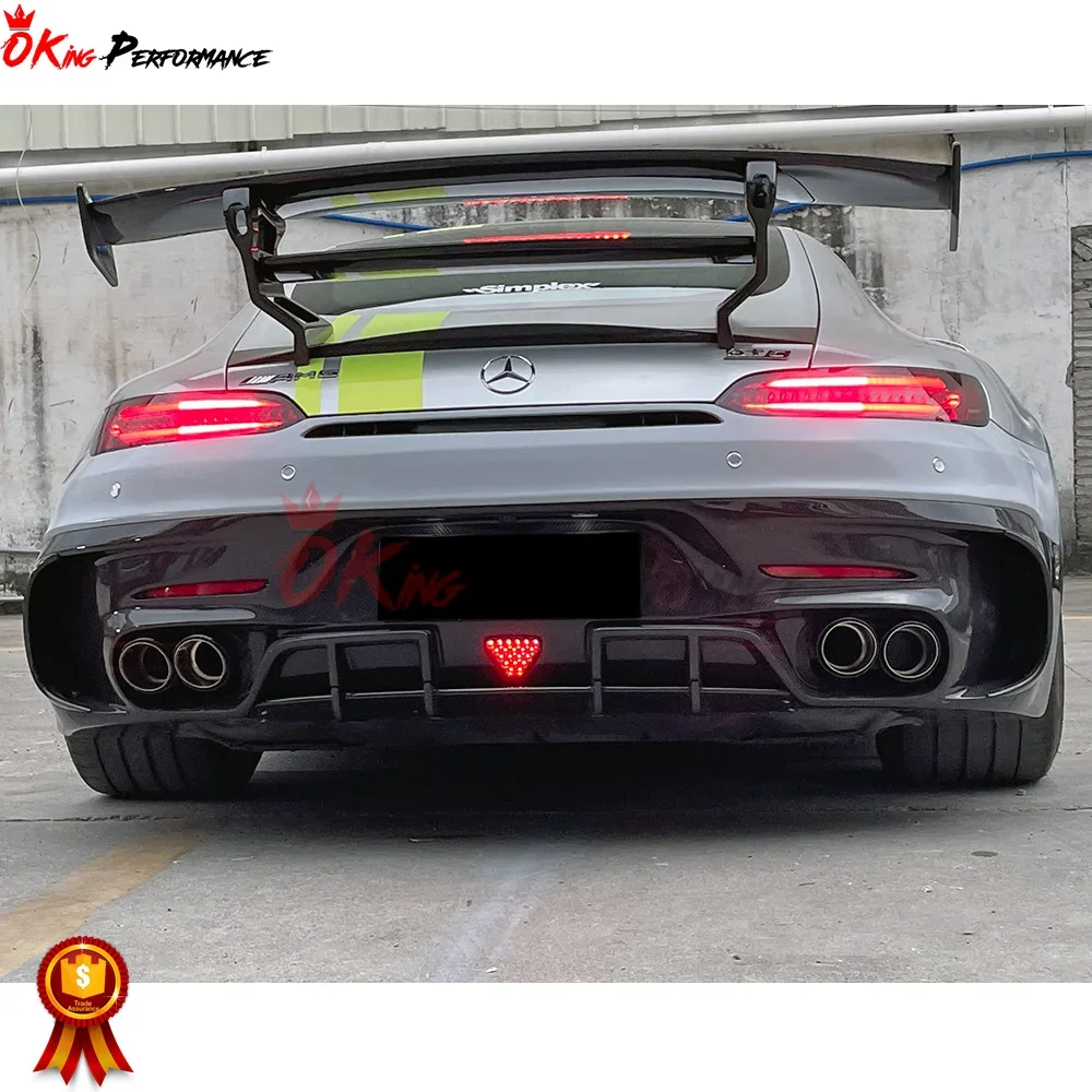 Black Series Style Dry Carbon Fiber GT Wing For Mercedes Benz AMG GT GTS GTR GTC Rear Spoiler