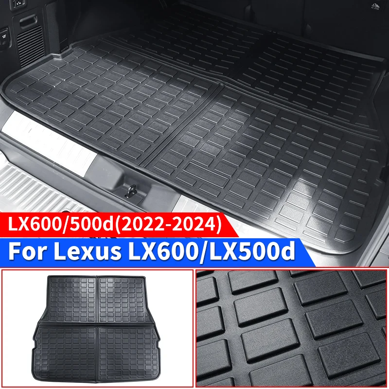 

For 2022 2023 2024 Lexus Lx600 LX500d 7 Seats Car Trunk Tail box mat LX 600 500d Interior Decoration Upgrade Accessories