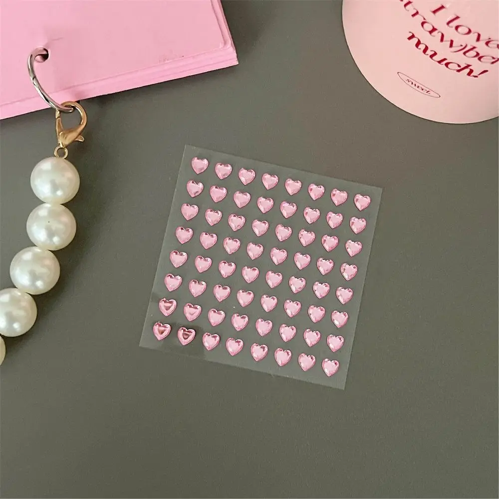 3D Rhinestone Pearl Decorative Sticker Fashion Disposable Semi Round Pearl Stickers Self Adhesive Light Luxury