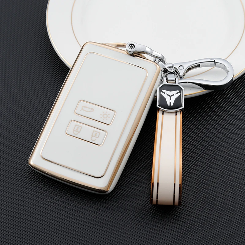 Soft TPU Smart Key Car Case Keychain Protector For Renault Captur 2020 for Renault Clio Megane Arkana Arcan Kadjar Zoe Espace 5