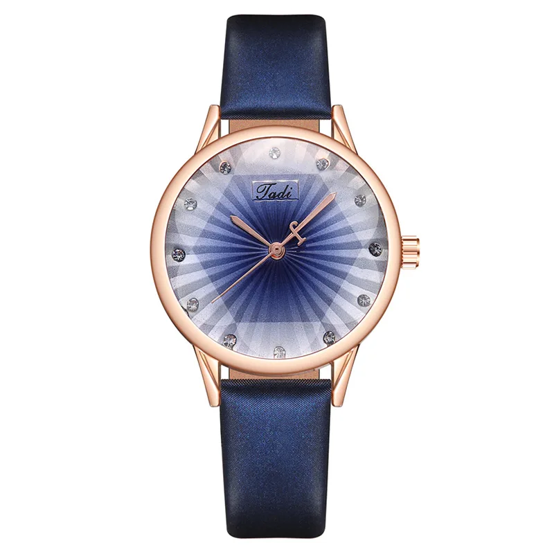 Women Quartz Watch With Leather Strap Diamond Decor Wristwatch Fashion Female Watches Casual Ladies Daily Wear Girl Gift Student