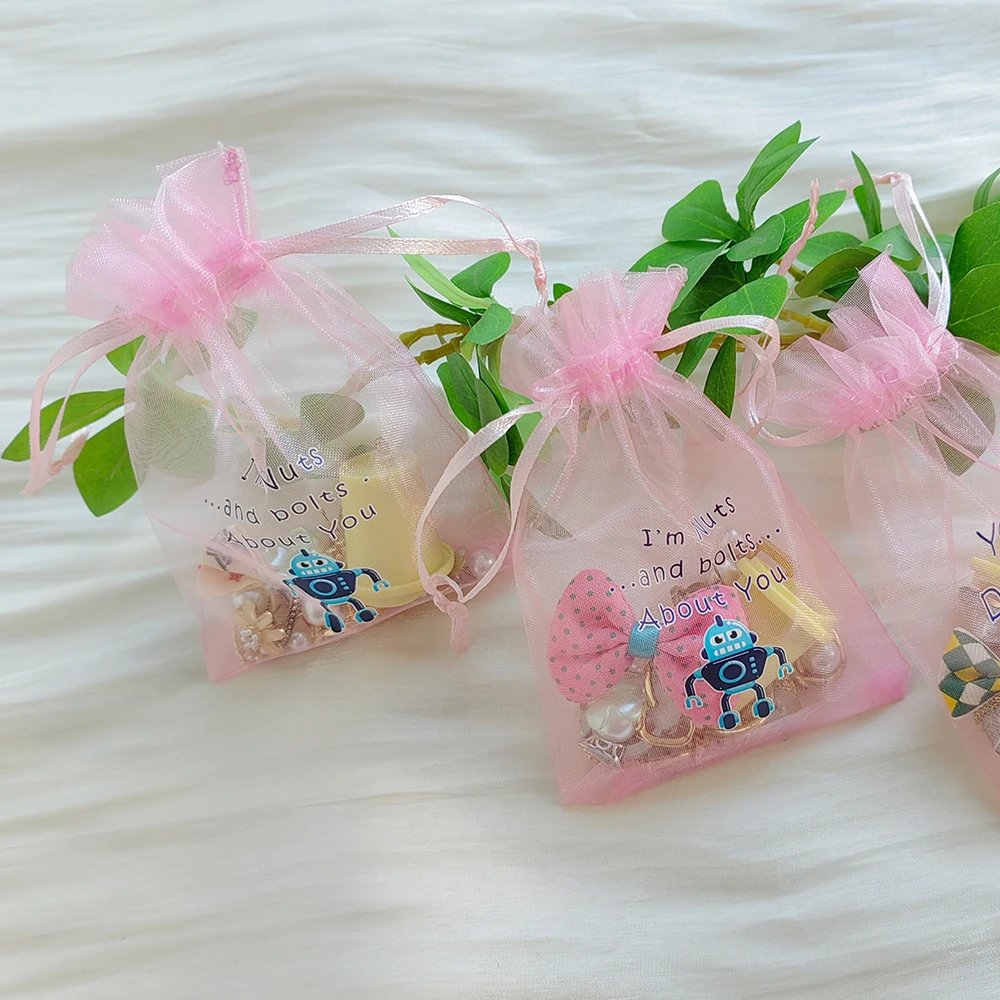 

100 шт./лот, подарочные мешочки из розовой органзы с индивидуальным логотипом, мешочки для украшений, для вечеринок, свадеб, с завязками, 17x23 см, ткань для упаковки подарков, тюль