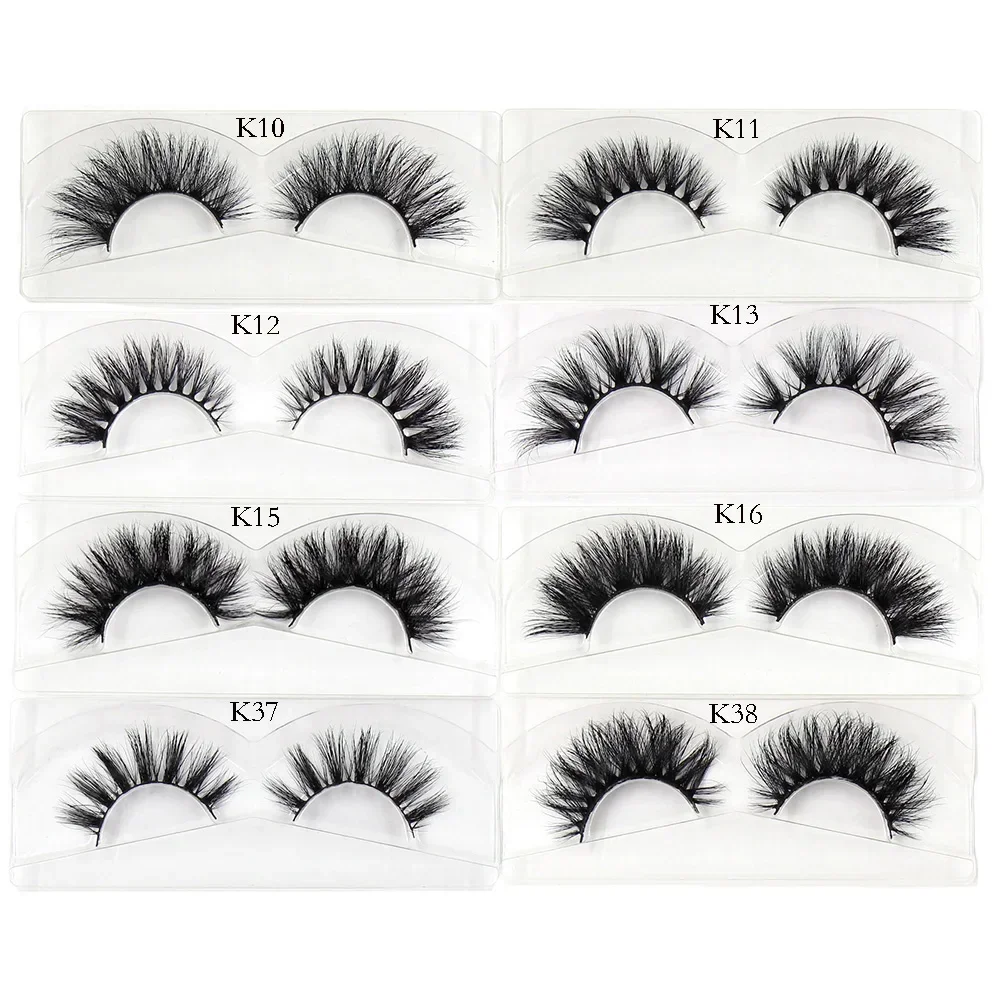 100 Pairs/lot  Makeup Eyelashes 3D Mink Lashes Thick Cross Eyelashes Fluffy Natural Long Lashes Dramatic Big Eyelash Extension