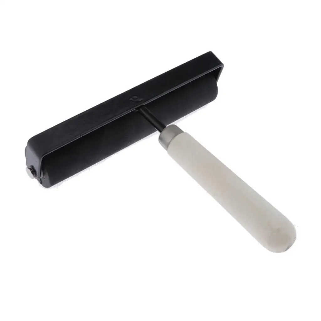 Soft Rubber Brayer Durometer Roller W/ Heavy Duty Frame Rubber Glue Roller for