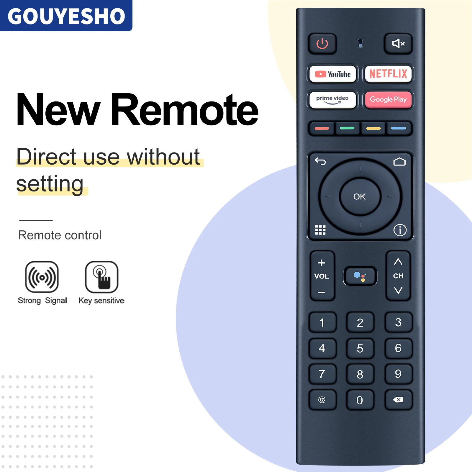 New Voice Remote Control For SDMC DV8955C-T2 DV8955-C Hybrid Android TV Box