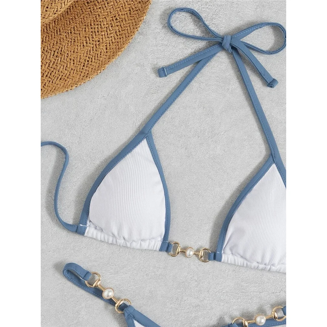 Sexy Perlen Extreme Mini Micro Thong Bikini Damen Bademode Zweiteiliger Bikini Badeanzug Badebekleidung Schwimmen V4120 – Detail 27