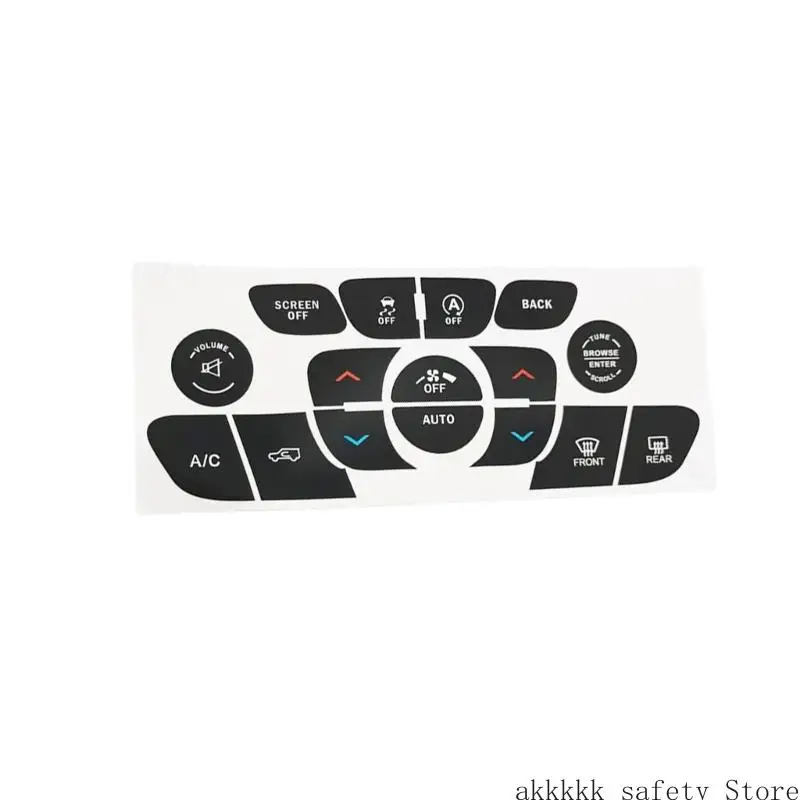 

XXFF Curacy Fit Control Button Repair Sticker 3D Textured Panel Button Cover Not Scratch Film Car Spare Part for Car
