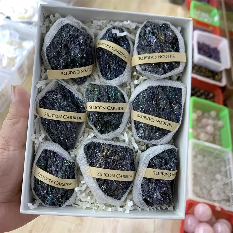 

Natural Freeform Tourmaline Specimen Gift Box Healing Energy Quartz Stone Crystal For Home Decor Meditation Gift