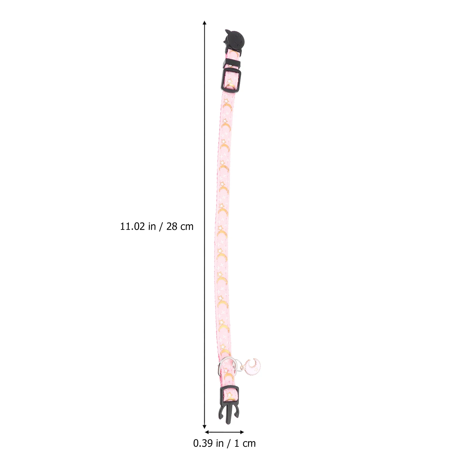 Collar ajustable para gatos, diseño de estrellas y Luna, rosa, transpirable, Collar ajustable para gatitos, uso diario, fiestas, Navidad, seguridad para mascotas