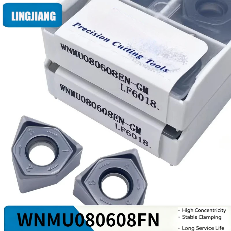 WNMU080608 Double-Sided Hexagonal 90 Degree Right Angle Fast Feed to MFWN WNMU Hard Alloy Blade Milling Cutter Blade