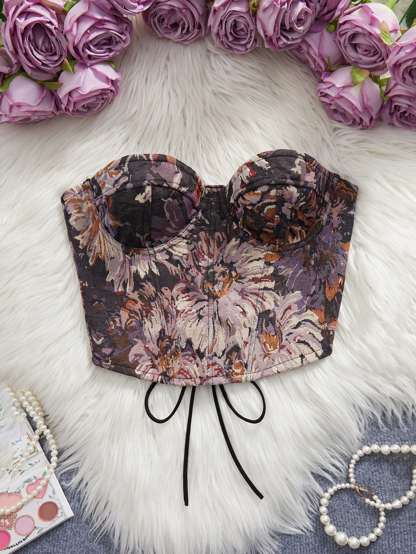 Mehrfarbiger Damen-Unterwäsche-Bodyshaper mit Bügel, Schulterfreies Bauchkontroll-Schlankheits-Bustier-Top, Größen S-XL, Bestseller – Detail 8