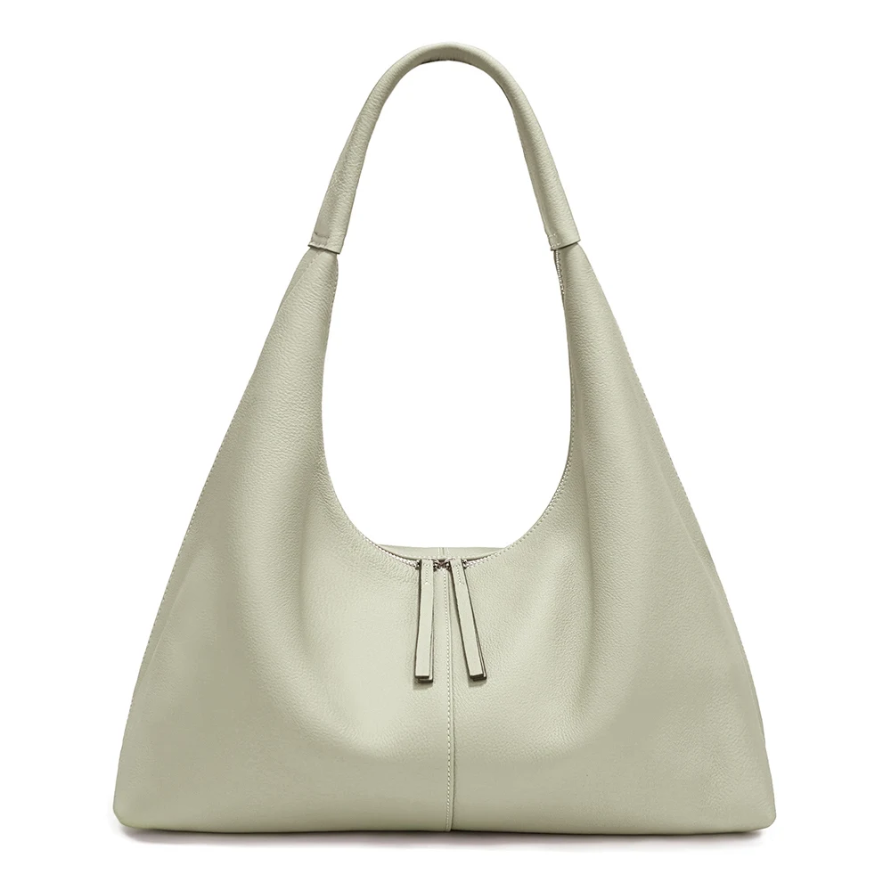 Zency Women's Genuine Leather Hobo Bag Designer Handbag Tote Large Fashion Shoulder Bag