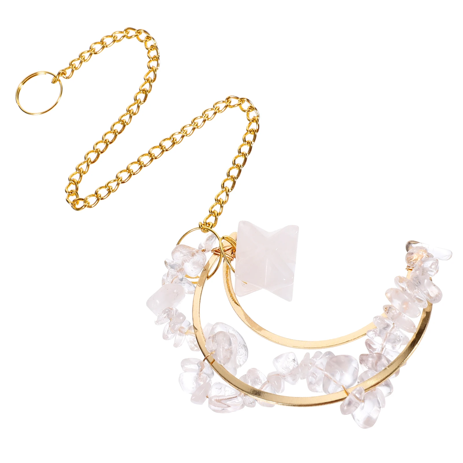 

Crystal Moon Pendant Hanging Sun Catcher Delicate Adornment Lightweight Proper Size Christmas Birthday Thanksgiving Gift