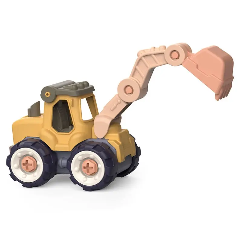 Children Kid Disassembly DIY Nut Assembly Engineering Vehicle Excavator Free Screwdriver