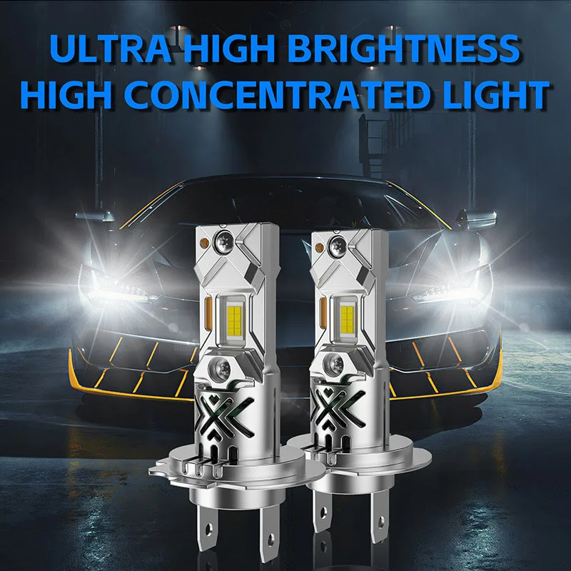 

H7 LED Bulb Headlight Kit Mini Wireless 60W 20000LM 6500K CSP for Car Headlamp 12V White Auto Diode Lamps H7 Turbo Led