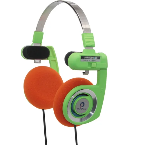 Imagen 2 del producto Poyatu-auriculares Retro con micrófono, cascos estéreo clásicos abiertos de alta fidelidad, intrauditivos HD, plegables, portátiles y ligeros