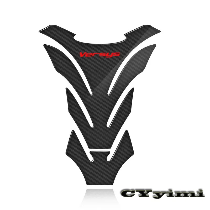 3D Carbon Fiber Motorcycle Fuel Tank Pad Cover Protector Decal Stickers For  VERSYS (650cc)  VERSYS 1000 VERSYS 650 1000 LOGO