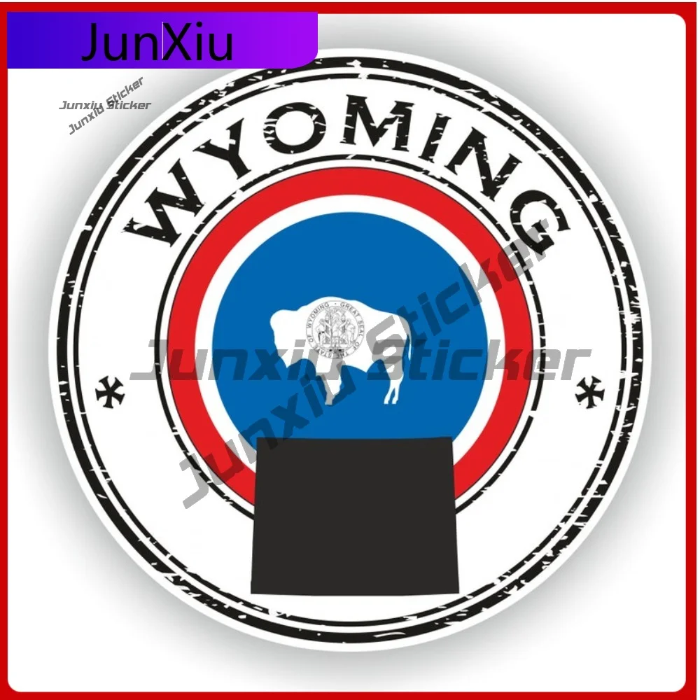 

Wyoming Seal Round Flag Artistic Auto Exterior Detail Ideal On Suv Truck Camper Exterior Surfaces
