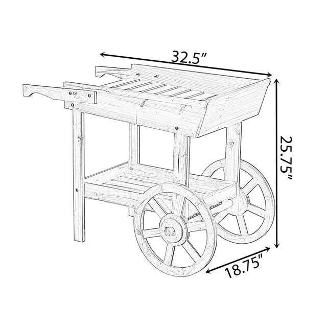Gardening tool storage rack Preservative wood Outdoor flower stand Garden shelf Outdoor planting workbench
