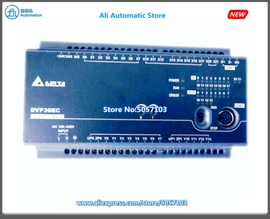 DVP30EC00T3 30-Point Host 18DI 12DO NPN 24VDC 0.5A 4-Channel 20K Input And Output Total Bandwidth 80K RS-232 RS-485 New