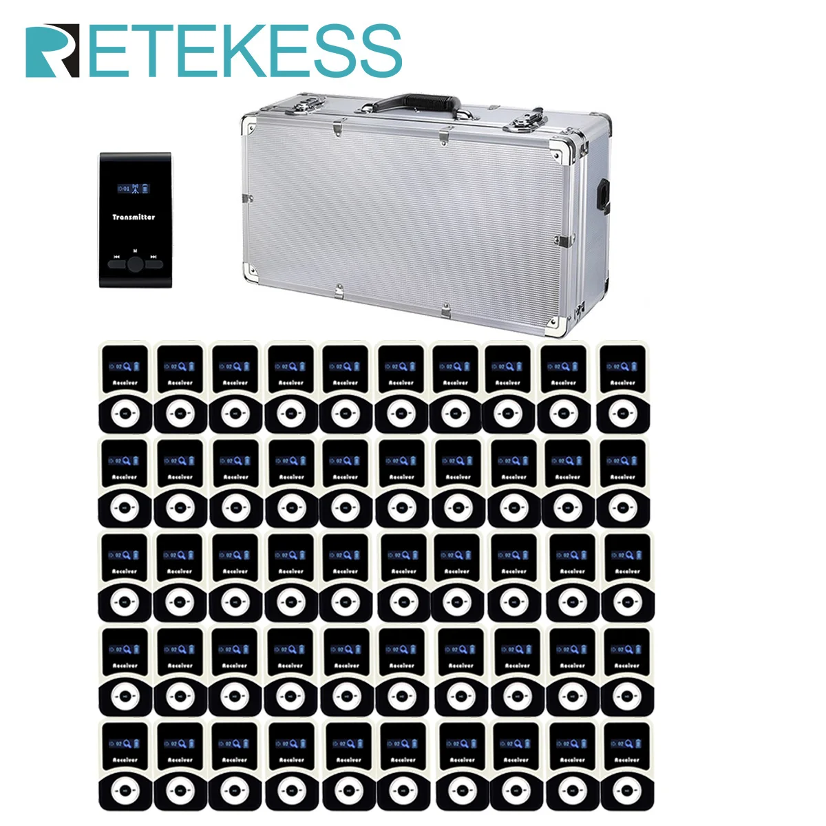 RETEKESS T130 Tour Guide Wireless Audio System Radioguide Audio Guide Set For Interpretation Training Excursion Lecture Museum