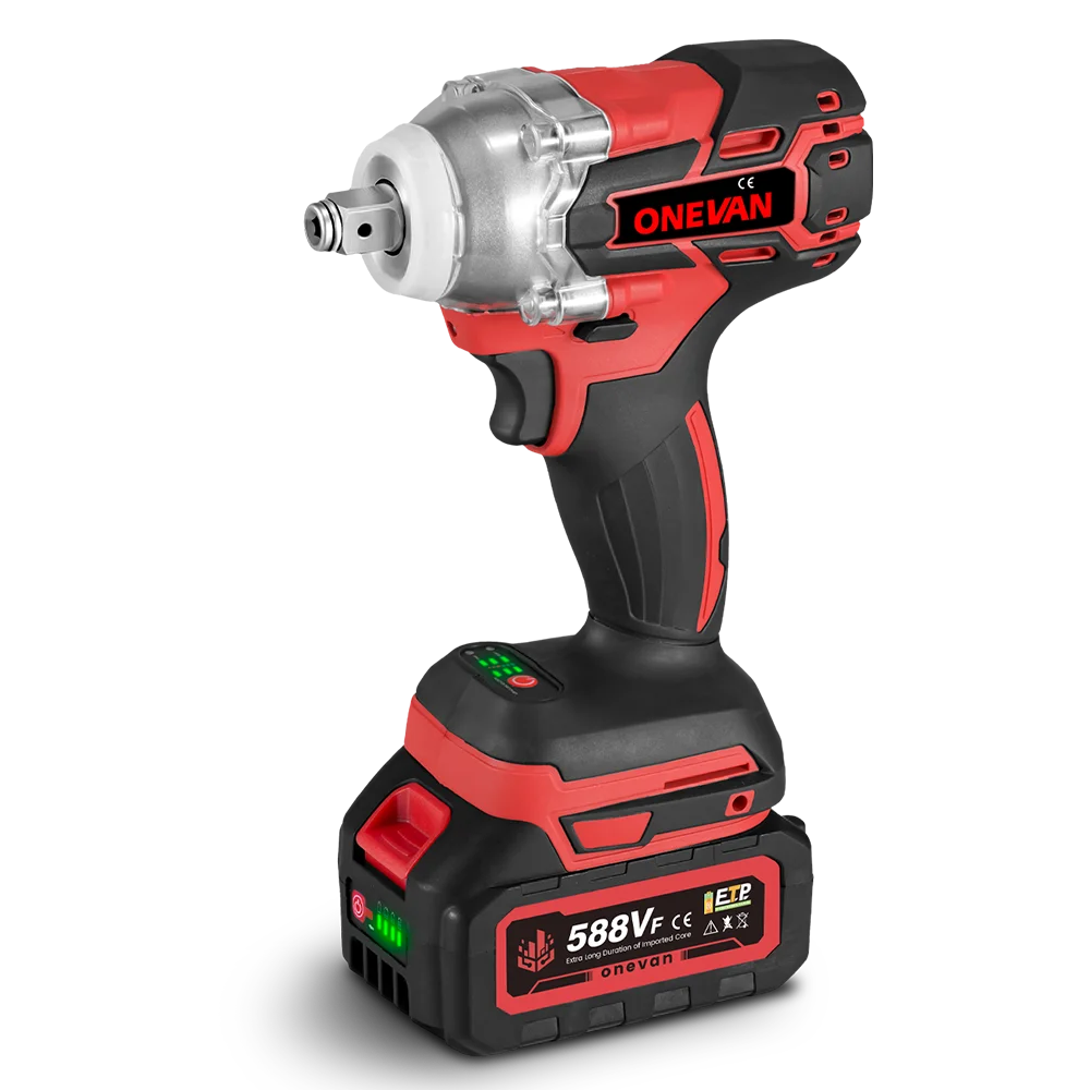 

1/2 Impact Wrench 4815 Motor Cordless Brushless 300 N.m Power Torque Wrench with Light Emitting Diode, For Mikita Batteries