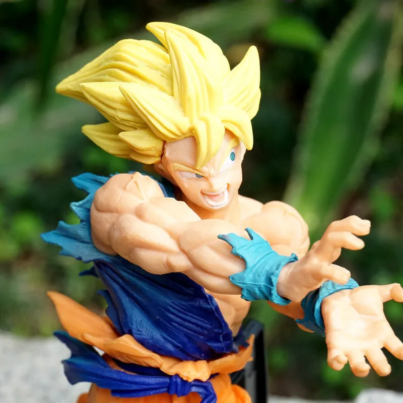 New 22cm Bandai Dragon Ball anime figure Son Goku shock wave Model statue Pvc Desktop decoration figure collectible toy gift