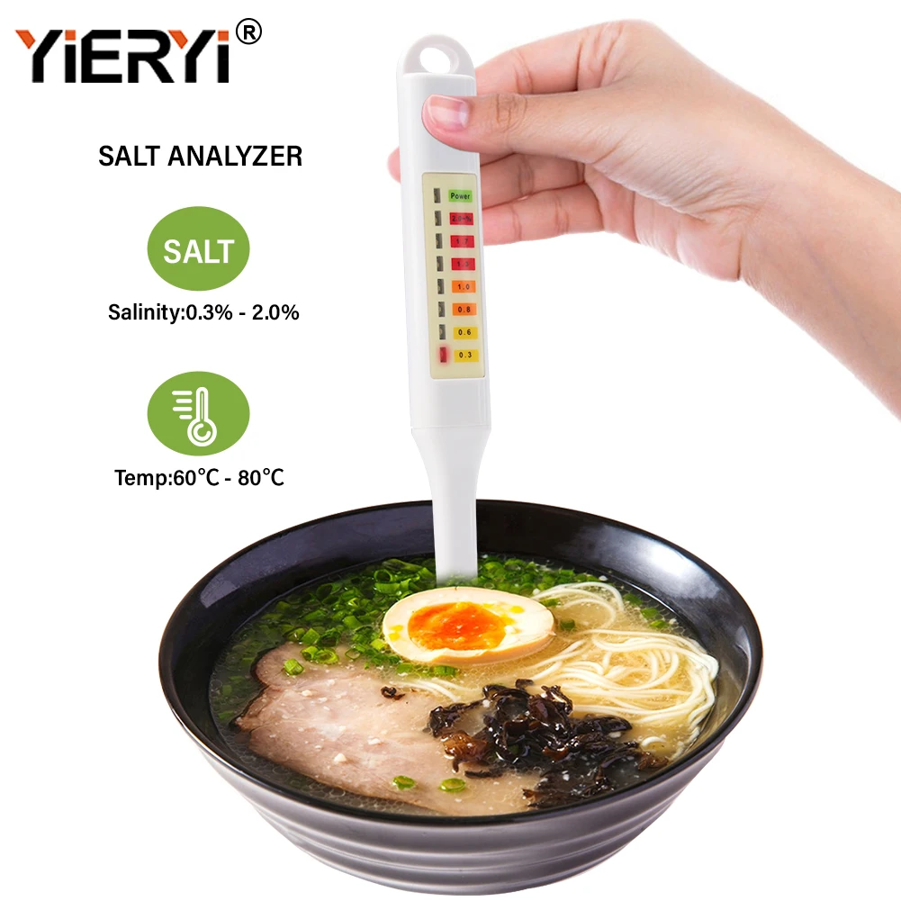 

Professional Food Salinometer 0.3%-2.0% Salt Analyzer Salinity Concentration Meter Marinade Curd Soup Bean Curd Meat Sauce