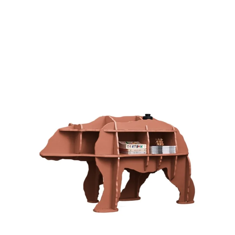 

A few sides of the sofa in the living room, light luxury American solid wood creative bookshelf, high-end black