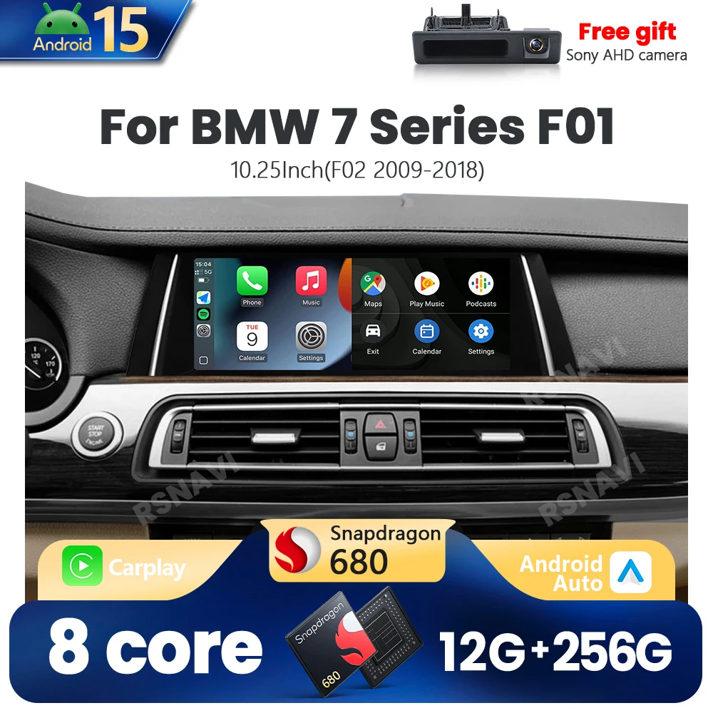 

Qualcomm Snapdragon 680 Android 15 для BMW 7 серии F01 F02 2009-2018 беспроводной CarPlay авто радио мультимедийные видеоплееры