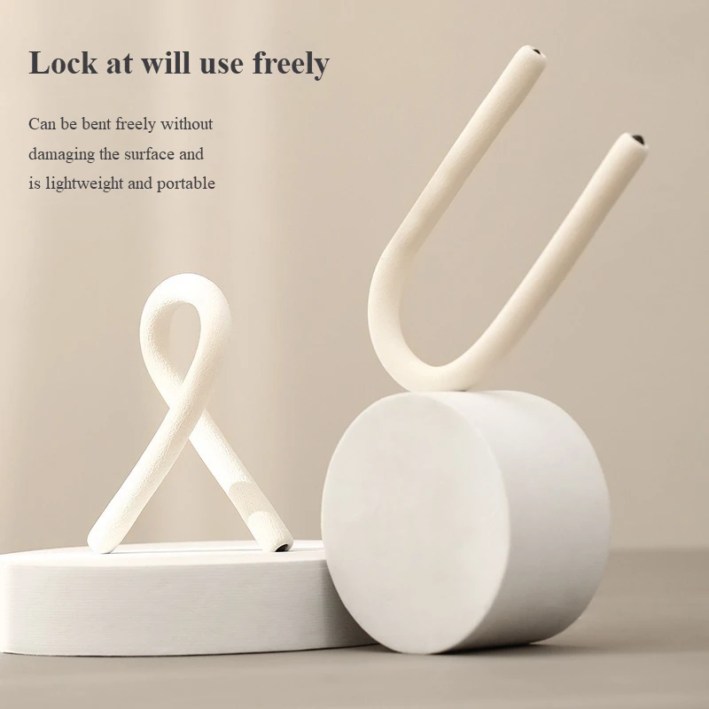 Portable lightweight flexible and freely bendable cabinet hook versatile desktop mobile phone holder simple cabinet lock hooks