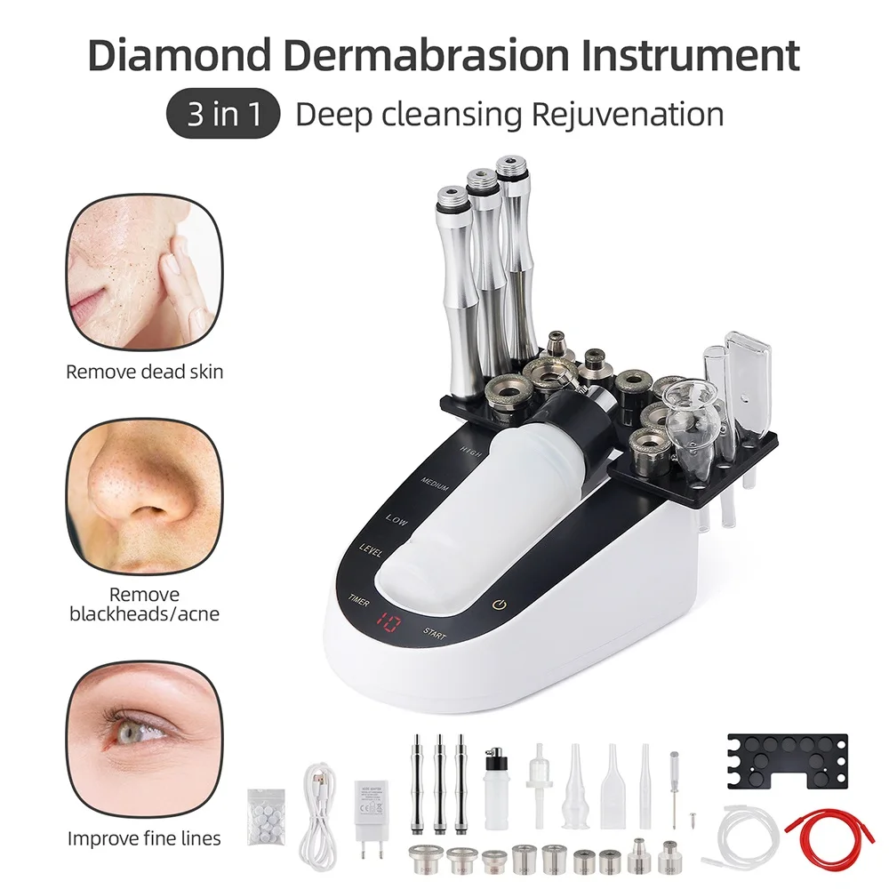 Facial Diamond Microdermabrasion Machine Water Spray Exfoliation Beauty Home Use Blackhead Exfoliation Face Peeling Pore Clean