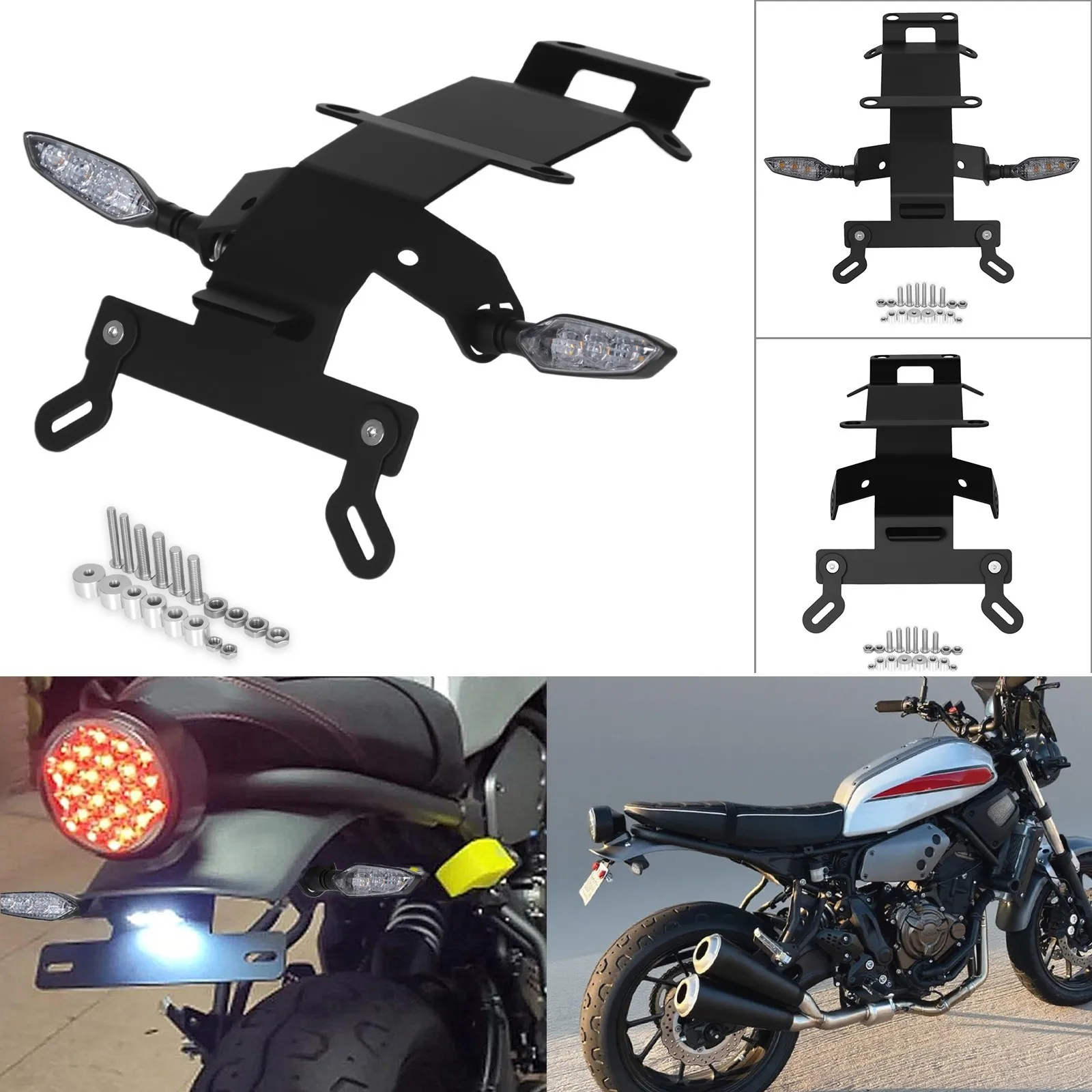 

For YAMAHA XSR 700 2015-2020 2021 2022 2023 2024 2025 Registration Plate Holder Fender Eliminator Rear Tail Tidy Turn Signal