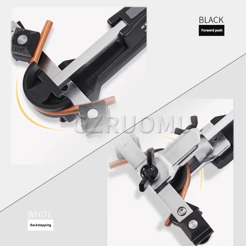 Multifunctional Manual Air Conditioning Pipe Bender - 6-22MM 90° Forward/Reverse Push Bending Machine for Copper & Aluminum Pipe