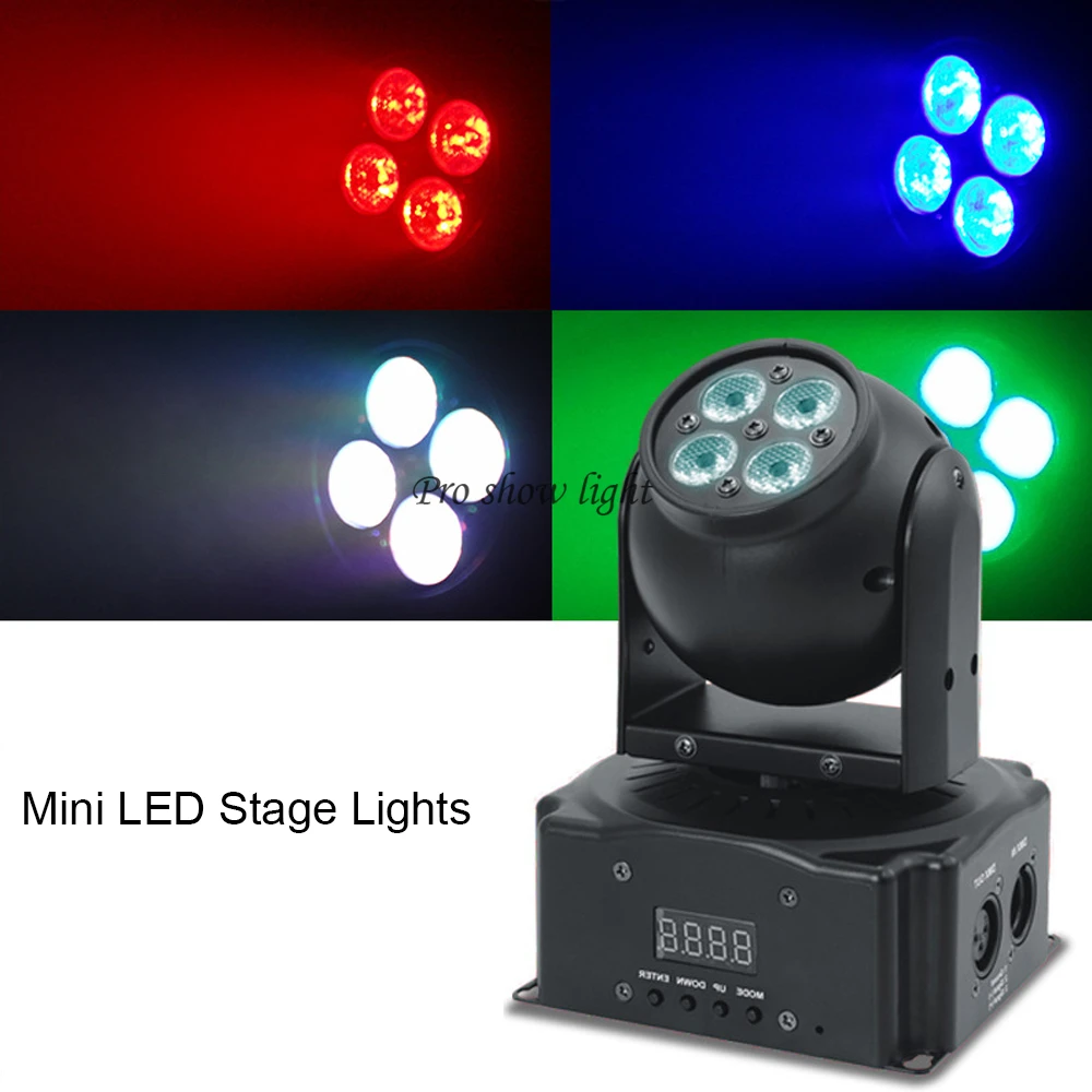 LED Moving Head DJ Lights Mini 4X9W LED Stage Lights DMX Control Disco Party Lights For Wedding Club Christmas Birthday Shows