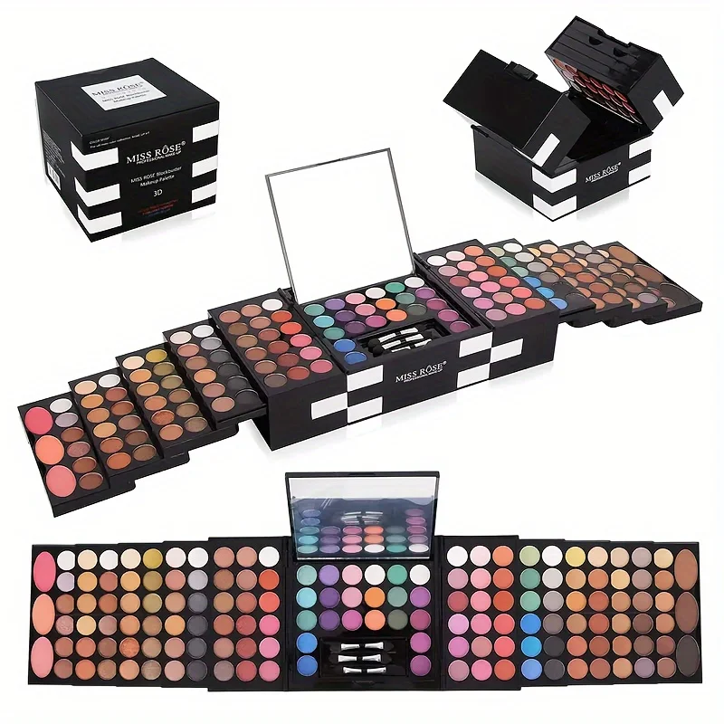 142-color eye shadow, 3-color blush, 3-color eyebrow powder makeup set, makeup artist\'s special makeup