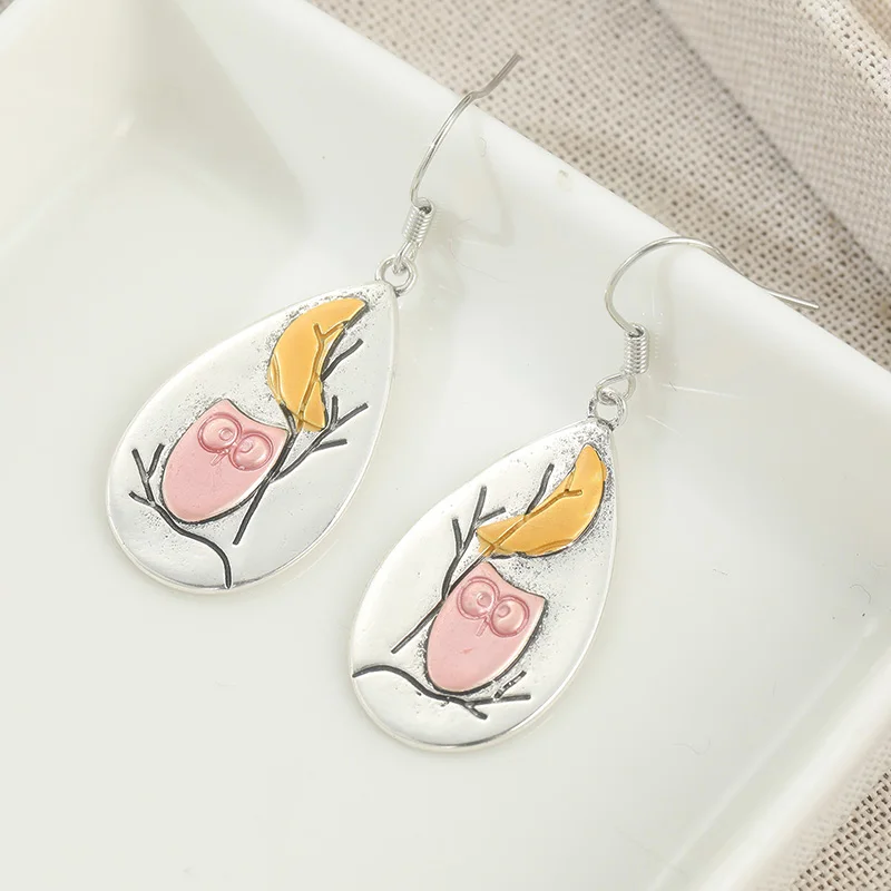 Fantasy Animal Pattern Waterdrop Earrings For Women Cute Owl Pendant Earrings Jewelry Accessories Daily Casual Lovely Wear