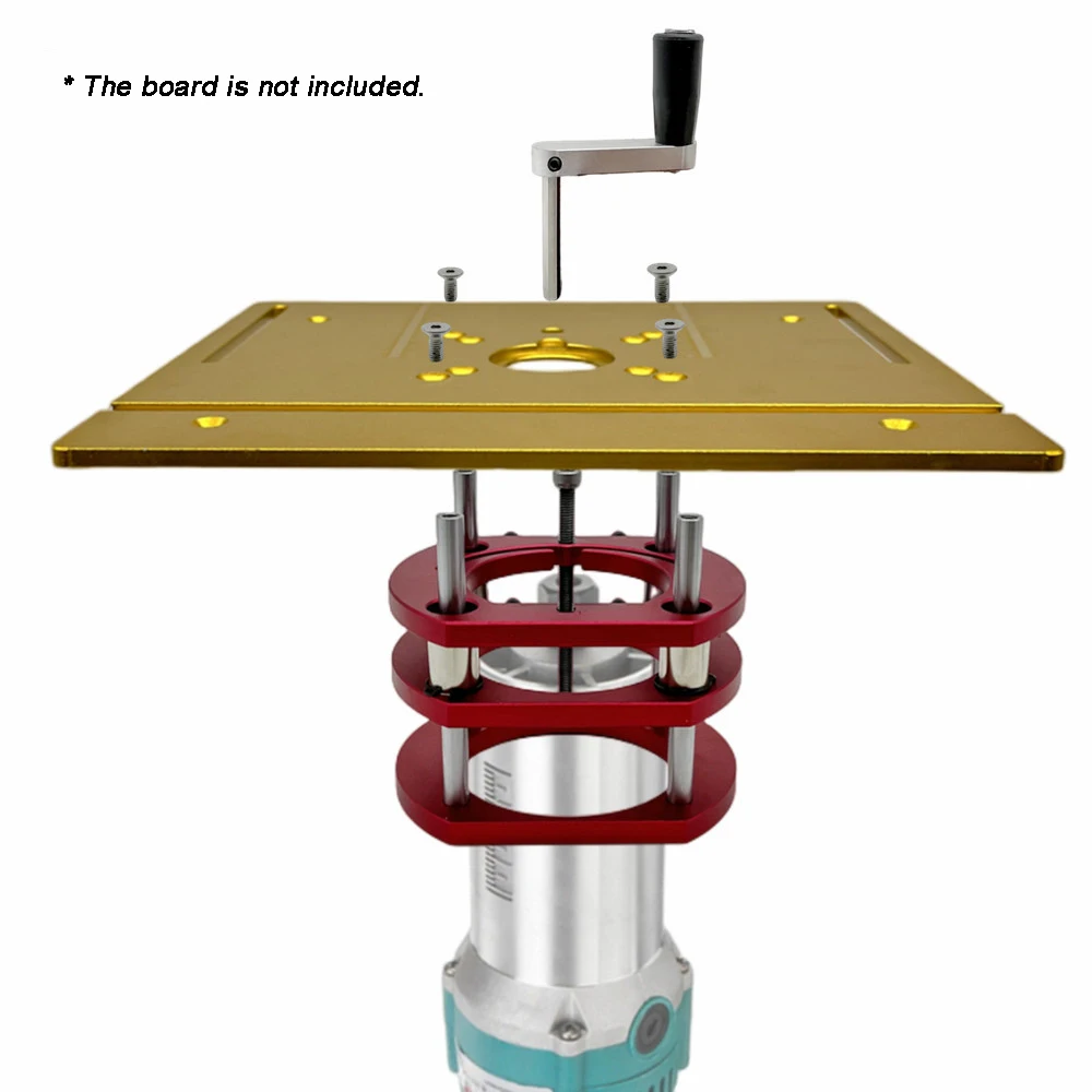 

Подъемный стол для фрезерного станка, алюминиевая подъемная платформа, подставка, деревообрабатывающие скамейки, подъем 51 мм для двигателей диаметром 64-66 мм, гравировка Trimmin