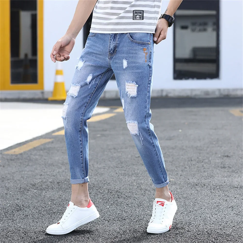 2025 New Men's Slim Fit Stretch Jeans Casual Fashion Multi Pocket Denim Trousers Everyday Men's Jeans Street Work Hip Hop Pants