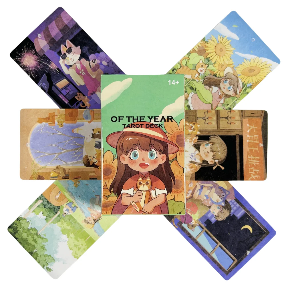 

Of The Year Tarot Deck Board Game for Divination Cards Party Women Girls Card Games Full English Table Game