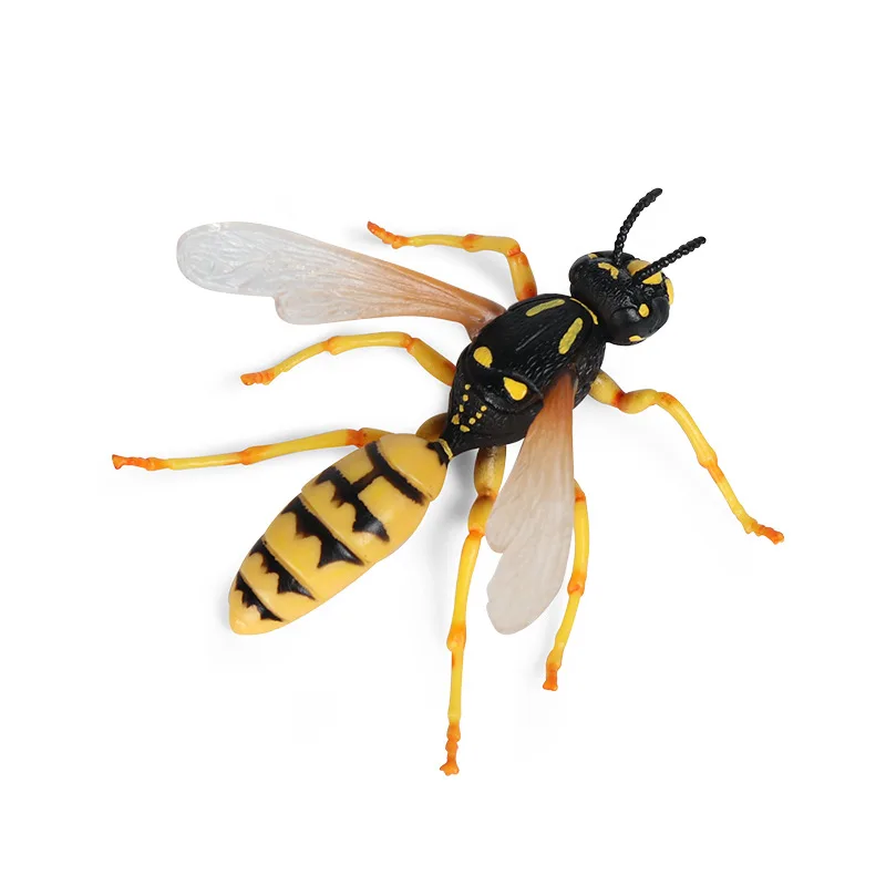 Simulation Animal Insect Model Figures Solid Bee Wasp PVC Miniature Action Figure Children's Educational Toys Boys Collect Gifts