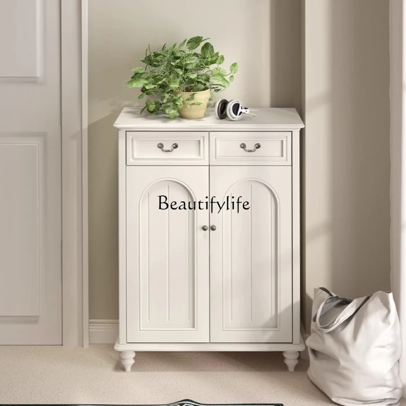 

Pure solid wood American custom 50-80cm1- 1.2-1 5-1.8 meters French retro European door shoe cabinet