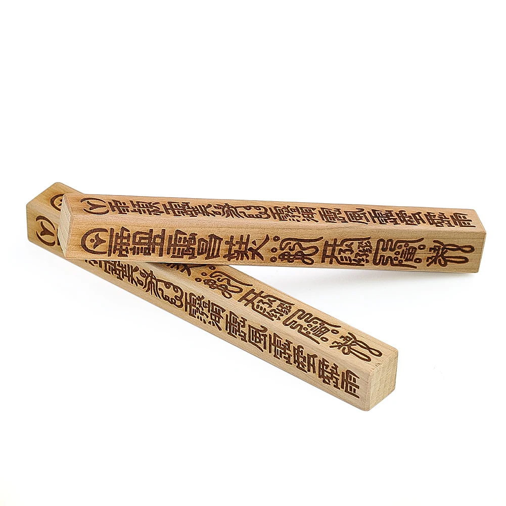 Chinese Taoist Tianpeng Peach Wood Rod Ritual Tool for Exorcism Taoist Feng Shui Master Supplies Decoration Craft Ornament